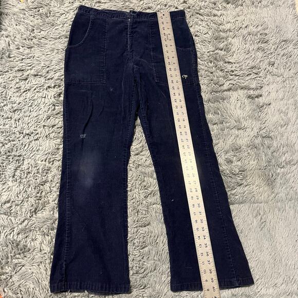 Vintage 1980s OP Ocean Pacific Wide Leg Corduroy Blue Pants Unisex Surfer - Picture 8 of 13